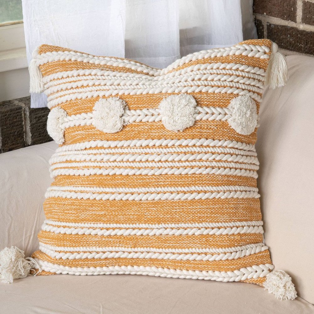 20x20 Hand Woven Blake Throw Pillow